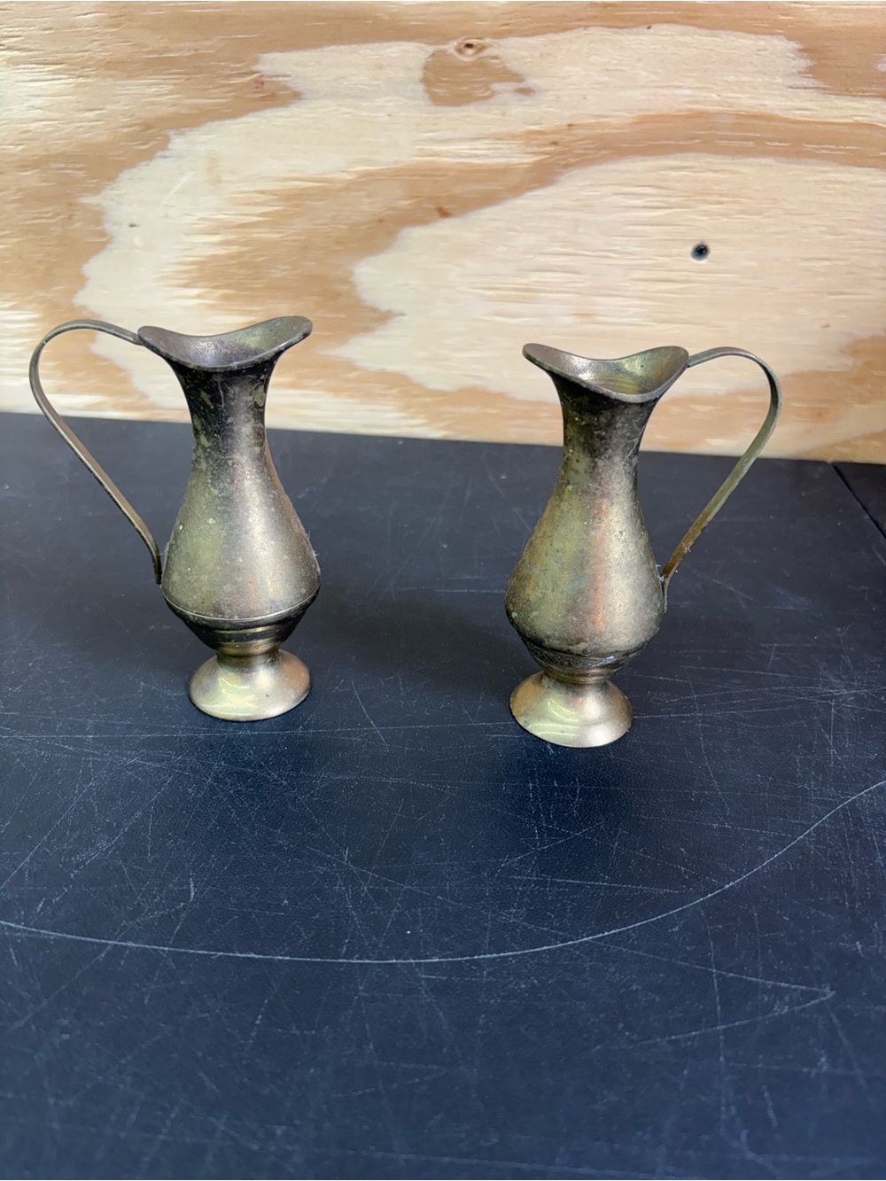 Set of 2 vintage Brass Mini Pitcher Pair India